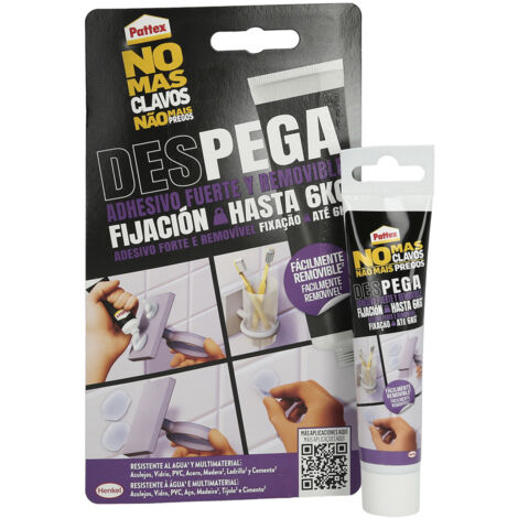 HENKEL nural no mas clavos despega (tubo 44gr.) , Nural No Mas Clavos Despega (Tubo 44gr.)- Gracias a su exclusiva Tecnología Flextec patentada, este pegamento fuerte ofrece (1/4)