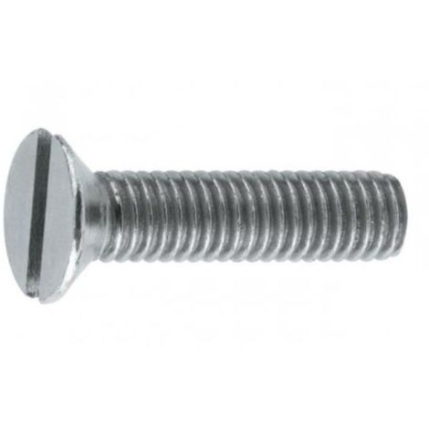 tornillo rosca metal cabeza plana din 965 zincado metrica m-6 largo 70mm
