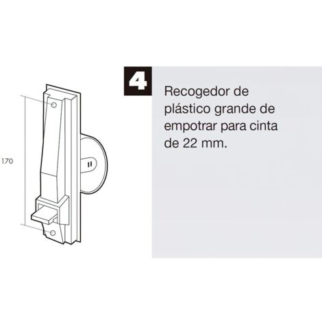 WOLFPACK LINEA PROFESIONAL recogedor persiana plastico grande cinta 22 mm.