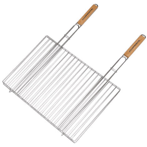 CAMPINGAZ parrilla doble 2 mangos 48x27,5 cm , Parrilla doble 2 mangos 48 x 27,5 cm. -Marca: Campingaz. -Una gran parrilla doble cromada de tamaño rectangular de la marca Campingaz