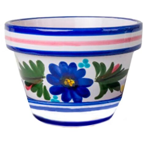MACETA BAJA CERAMICA FLOR 18,5x31,5 CM