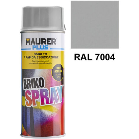 MAURER spray pintura gris señal 400 ml. , Spray gris señal. - Capacidad: 400 ml.- RAL: 7004.- Esmalte acrílico de uso profesional.- Excelentes propiedades d