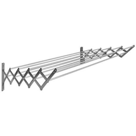 SAUVIC tendedero extensible 10v 80cm. aluminio , Tendedero extensible de varillas de aluminio inoxidableFácil montajeCon 10 varillas de 80 cmCon tornillos de acero inox