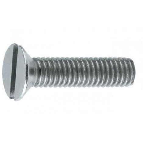 tornillo rosca metal cabeza plana din 965 zincado metrica m-8 largo 40mm