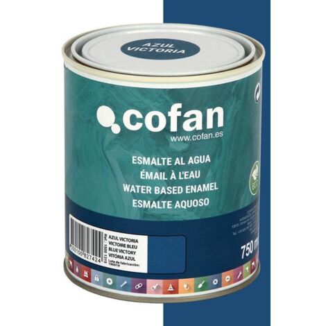 COFAN esmalte al agua (750 ml) azul victoria brillo , Esmalte al agua ...