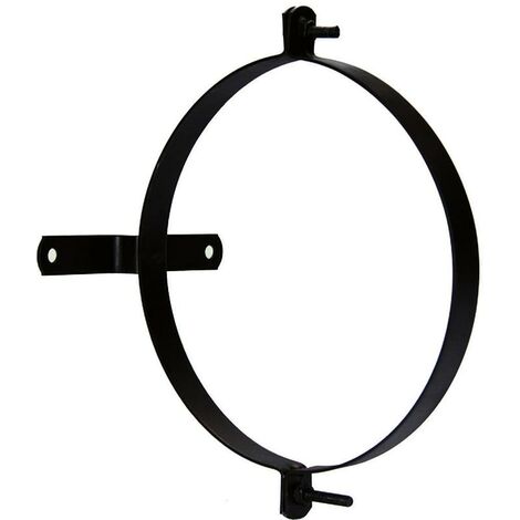 abrazadera para tubo estufa vitrificada con soporte 110 mm. (2 piezas)