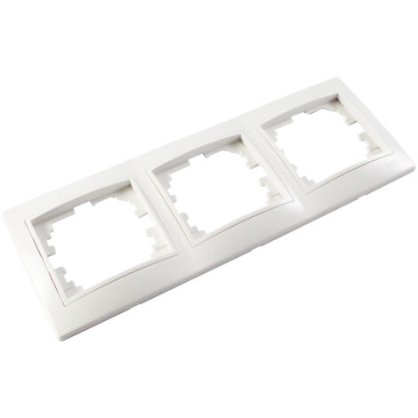 Marco para 3 elementos horizontal blanco 225x81x10mm serie europa solera erp73u