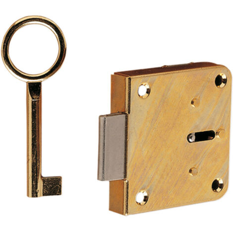 FPLUS cerradura mueble sobreponer 500-20 mm+llave zamac a42 oro