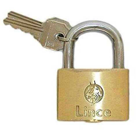 Candado de latón LINCE 500-65 Eurotop con llaves iguales