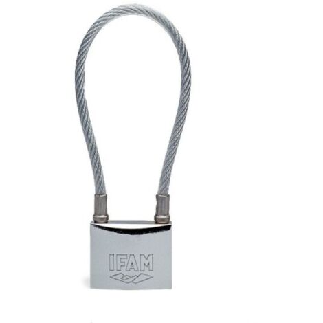 Candado Seguridad  Arco Largo Con Cable  Inox Ifam
