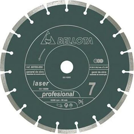 bellota fins disco 50702-115x22.2x7.0 diam.pro7 seco g.obra segm (1/3)