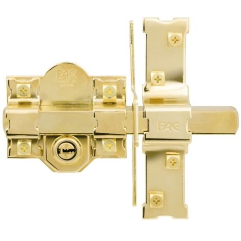 Cerrojo Sobreponer 80Mm 946Lp Dorado Sistema L Uve Fac