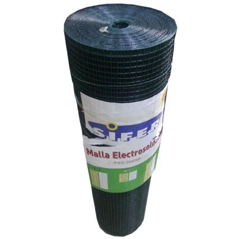 malla electrosoldada sifer 13x13x1.0 1.oo mt plastif. verde 10 m