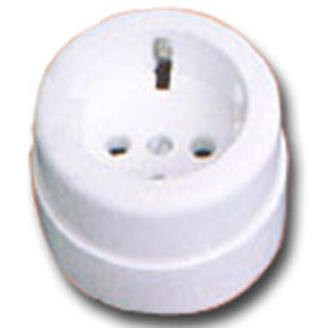 Base de enchufe redonda de superficie con toma de tierra 50009-90809