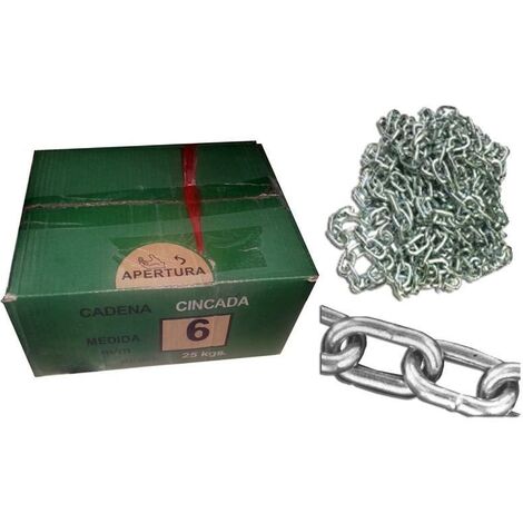 FPLUS cadena zincada   2.5   mm en sacos o cajas de 25 kgs , cadena zincada   2.5   mm en sacos o cajas de 25 kgs