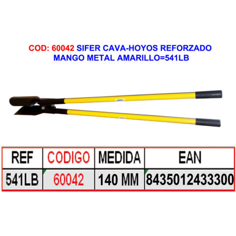 SIFER sifer cava-hoyos reforzado mango metal amarillo 541lb , sifer cava-hoyos reforzado mango metal amarillo 541lb