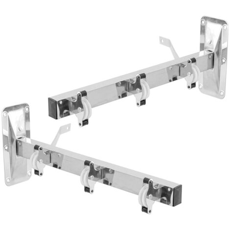 tendedero pared inox c-tornillos+3 polea (jueg0)44cmx4x2 -301012