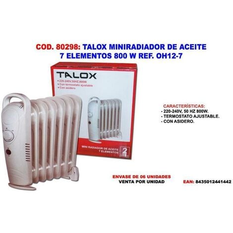 Radiador Mini de Aceite 600W % 5 Elementos