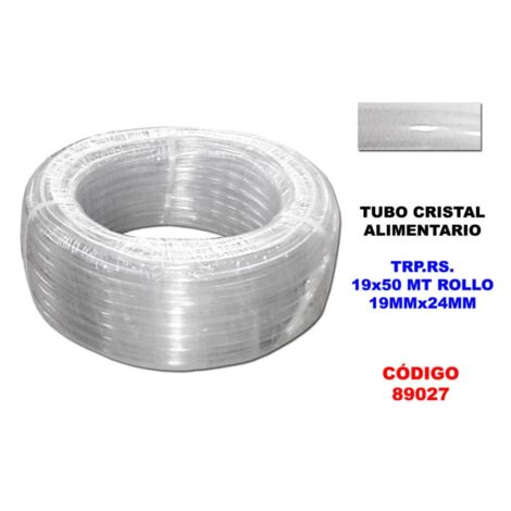 tubo cristal alimentario trp.rs.-19 x 50 mt rollo 19 mmx24 mm