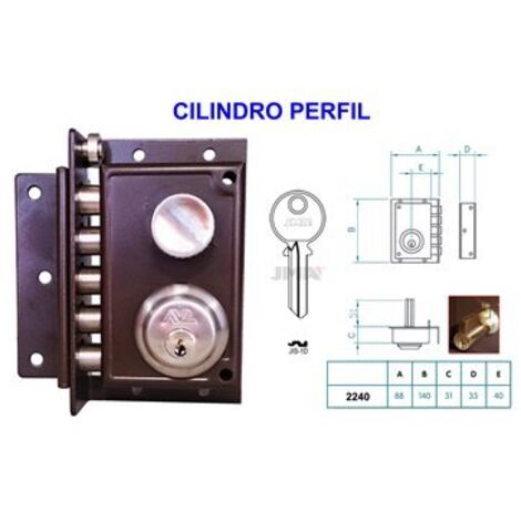 Cerradura Antipalanca AVL 2240 Izquierda Pintada Europerfil