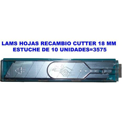 FPLUS lams hojas recambio cutter 18 mm estuche  10 unidades 3575 (1/2)