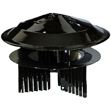 sombrero color negro universal para estufa de ø 80 a ø 150 mm.