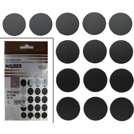 Tapatornillos Adhesivos Negro (Blister 20 unidades)