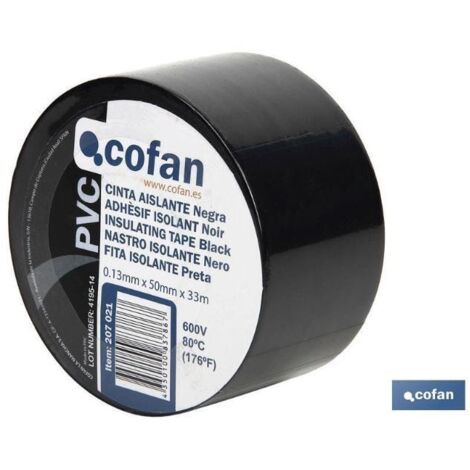 Cinta PVC Negra 19mm., 10mts - - Ingeniería, Montaje Y