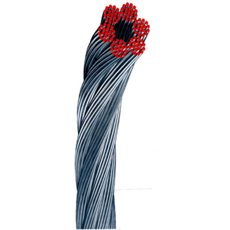 Cable de acero galvanizado 3mm 6x7+1 rollo 100 m