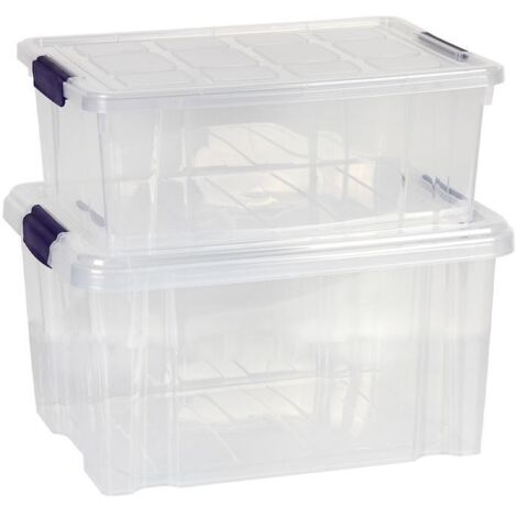 Cofan – Caja de ordenación 16L transparente – Polipropileno apilable – Dimensiones 40x30x21cm – Ideal para almacenamiento en casa (1/5)