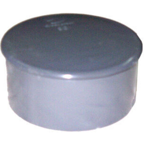 Tapón macho ciego fabricado en PVC de Ø110mm color gris