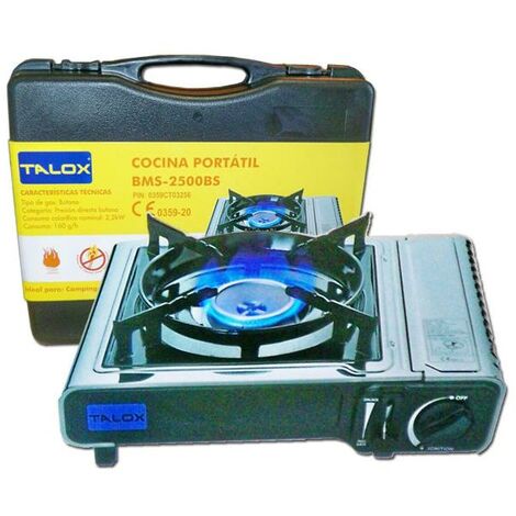 talox cocina gas cartucho portatil piezo+maletin 2,9 kw bms-2500