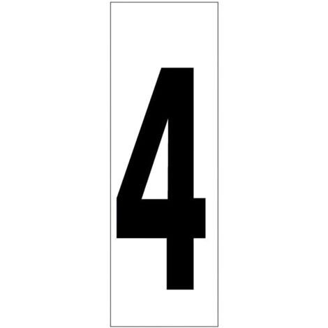 WOLFPACK LINEA PROFESIONAL numero adhesivo 46x140 mm. nº 4 (1/3)