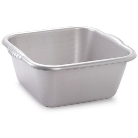PLASTICFORTE barreño cuadrado 15 l plata , Barreño cuadrado 15 litros plataFabricado en plástico de alta calidadMedidas: 41 x 38,5 x 16,5 cm.