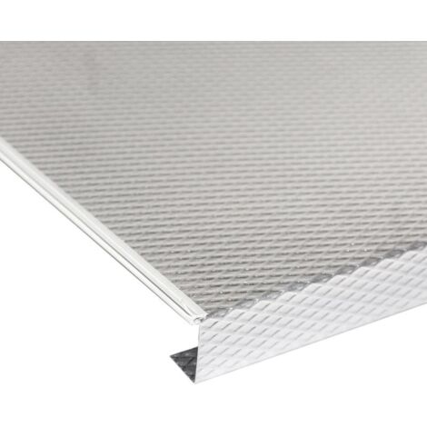 emuca protector de fondo para muebles de cocina, tablero 16mm, módulo 1.000mm, 968x580mm, plástico y aluminio, aluminio natural