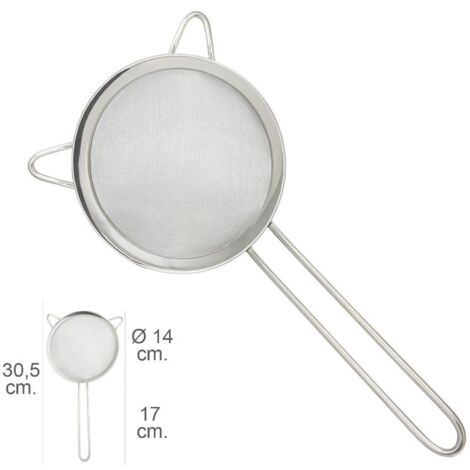 ORYX colador acero inoxidale plus ø 14 x 30,5 cm. , Colador Acero Inoxidale Plus - Medida colador: Ø 14 cm.- Longitud mango: 17 cm.- Longitud total: 30,5 cm.