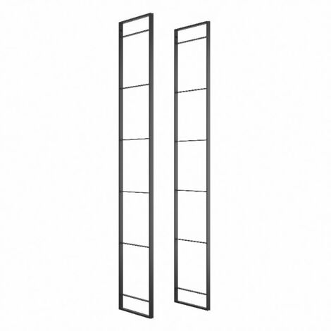 Emuca Juego de estructuras para estantería Lader, altura 1790mm, Acero, Pintado negro