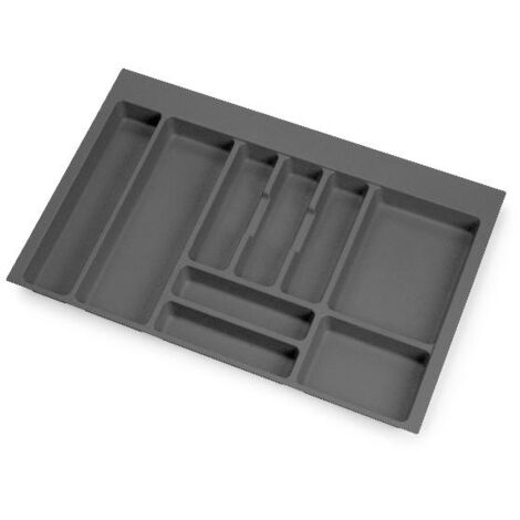 Emuca Optima Vertex Concept organizador de cubiertos gris antracita