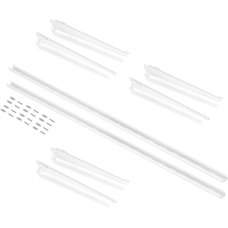 Emuca Kit de fijación moderno blanco para estanterías