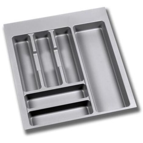 Emuca Cubertero Optima para cajón Universal, módulo 500mm, Plástico, Gris