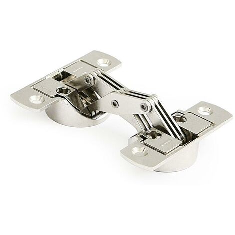 bisagra inglete 120º niquel doble cazoleta con brazo articulado