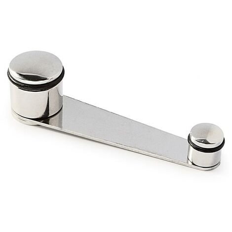 tope puerta c/retenedor inoxidable mate largo total 105mm. largo entre ejes 85mm