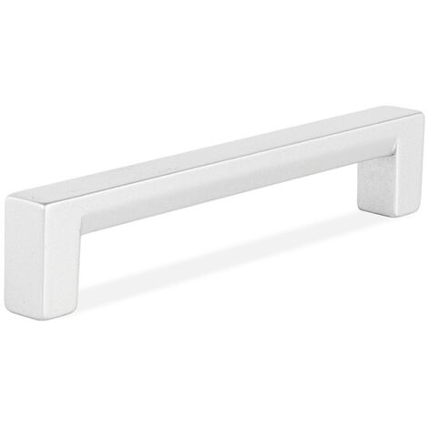 tirador zamak modelo olano l104 c96 ral9006 , blanco y negro mate acabado gris ral