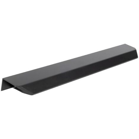 tirador aluminio vann. disponible en acabados negro mate, anodizado brillo y laton oscuro acabado negro mate dist. agujero dist. 256mm.