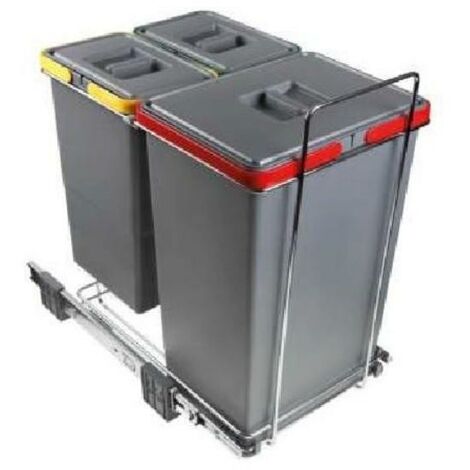 cubo basura ecofil acabado antracita contenedores 1x24l y 2x8l (1/3)
