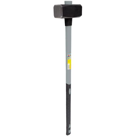 maza con mango fibra vidrio 3 kg. cabeza forjada, con anillo anti vibración, maza / porro