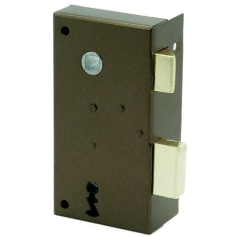 ILARGI cerradura 47a 60mm derecha , Cerradura de sobreponer 47A 60D con palanca y picaporte Ilargi Apertura mano derecha Cerradura con cañón Palanca accionada con llave
