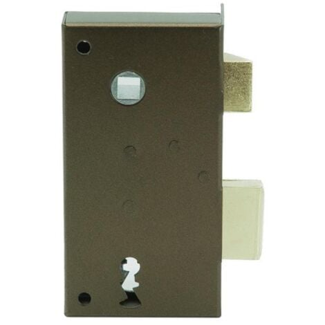 ILARGI cerradura 47a 60mm derecha , Cerradura de sobreponer 47A 60D con palanca y picaporte Ilargi Apertura mano derecha Cerradura con cañón Palanca accionada con llave