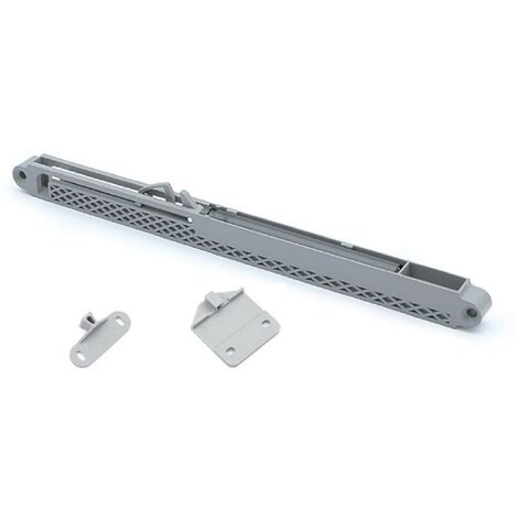 set freno amortiguador plastico gris para guia incluye enganche para cajón madera y metalico