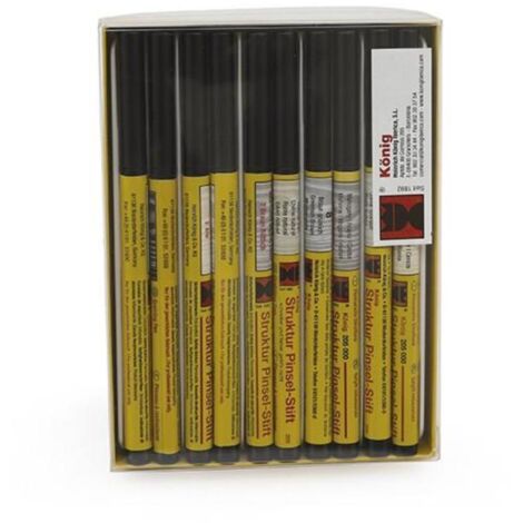 KONIG caja surtido 10 remarcadores de veta , Estuche Remarcador de veta, 10 coloresColores incluidos nº:1 pino, 2 haya, 3 cerezo, 4 roble natural, 5 roble rús (1/3)